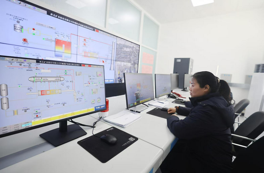 许疃矿低浓度瓦斯CCER项目中控室。李挺 摄